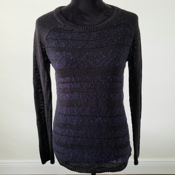 Navy Striped Knit Sweater Trouve - Picture 1 of 6